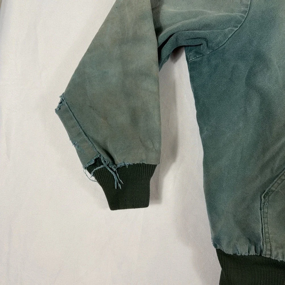 Thrashed Faded Jacket Sun Distressed Workwear Zip Hoodie‎ Grunge Skate XL